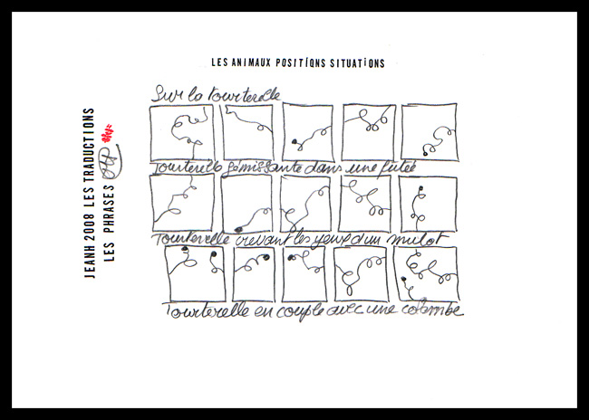 30 animaux, positions situations